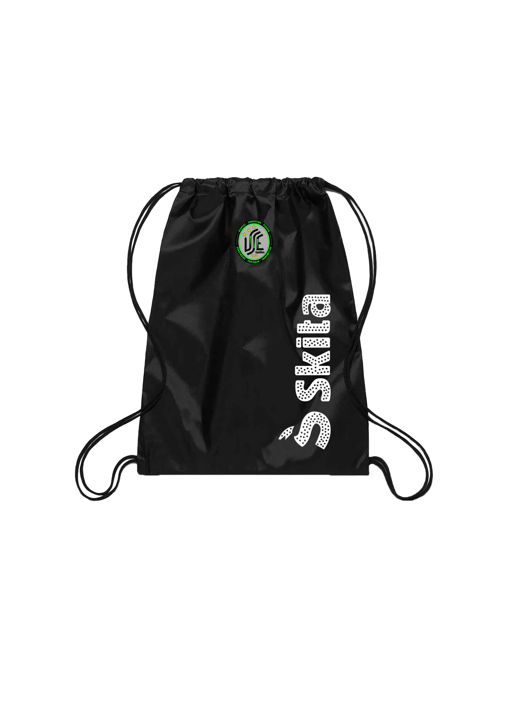 Sac &agrave; cordelettes noir (US EGUILLES)